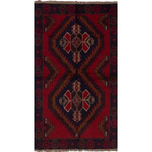 Bloomsbury Market One-of-a-Kind Balis Hand-Knotted Wool Red Area Rug BLMS6069